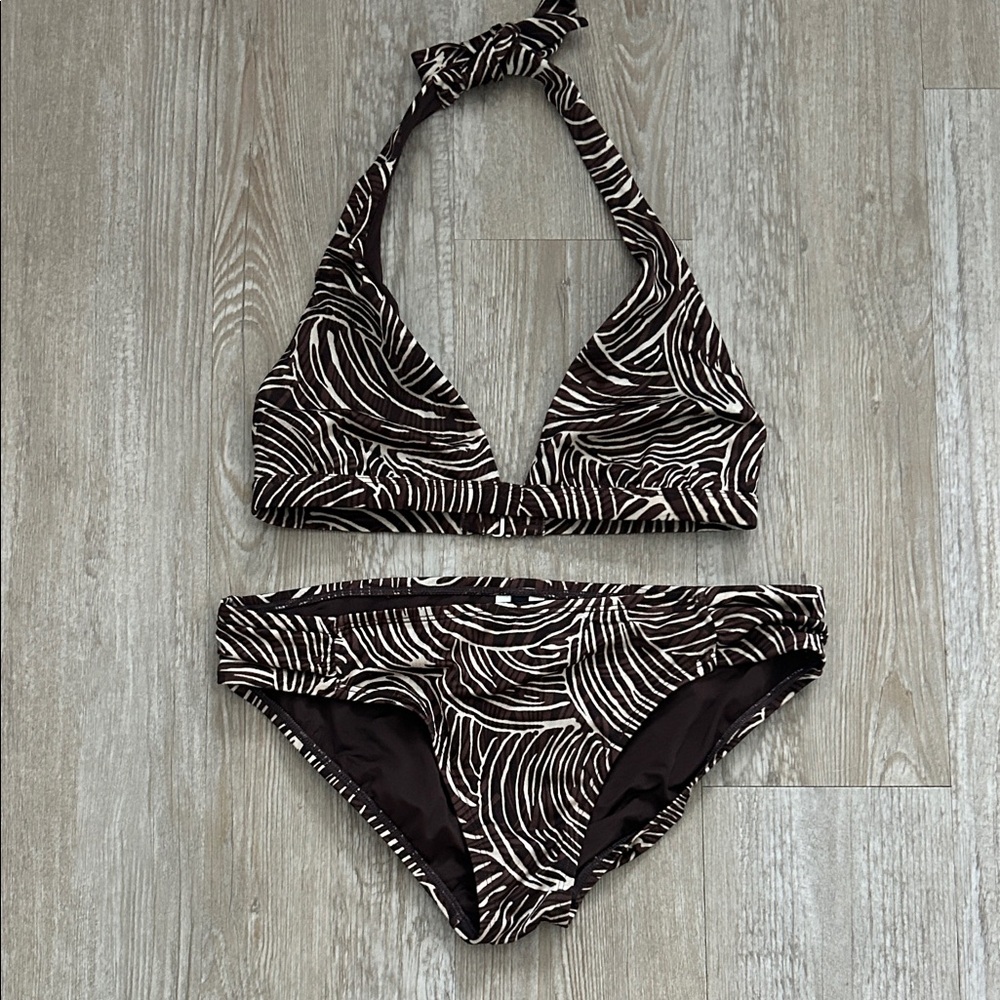 Jantzen Bikini Set Brown and Cream